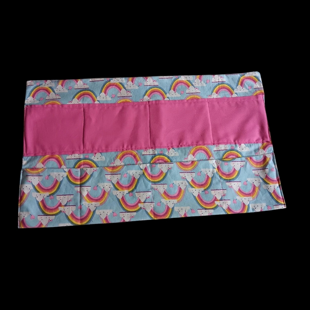Handmade 8 Pocket Rainbow Womens/Girls Wall Tool Caddy